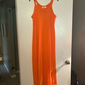 Orange Halter Maxi Sundress
